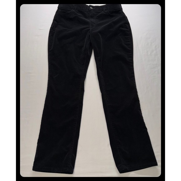 Chaps Pants - Chaps Corduroy Pants Women 12 Black Straight Leg Stretch Casual
